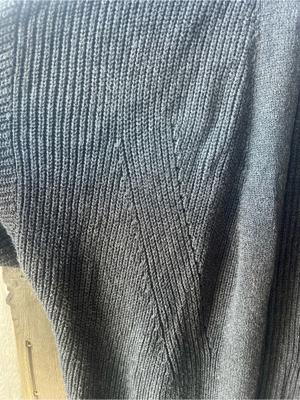 Universal Thread Black Open-Front Ribbed Cardigan - Picture 2 of 3